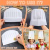 12 Pack Chef Hats for Kids, Disposable Paper Chefs Hat