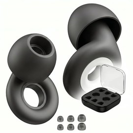 Tapones Auditivos Reutilizables con Reducción de Ruido 27 dB – Ultraligeros para Dormir, Concentración, Viajes y Conciertos – Incluye 3 Tallas y Estuc