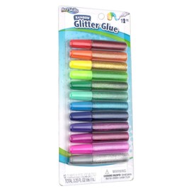 Artskills Rainbow Puffy Glitter Glue Pens Arts & Crafts Supplies, 12 Pack, Multi 12 Count