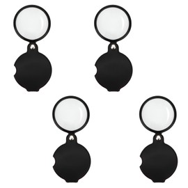 Lupa, bolsillo plegable lupa con funda protectora de piel 6X lupa para lectura de ancianos, amantes de la antigüedad, ciencia, identificación de joyas