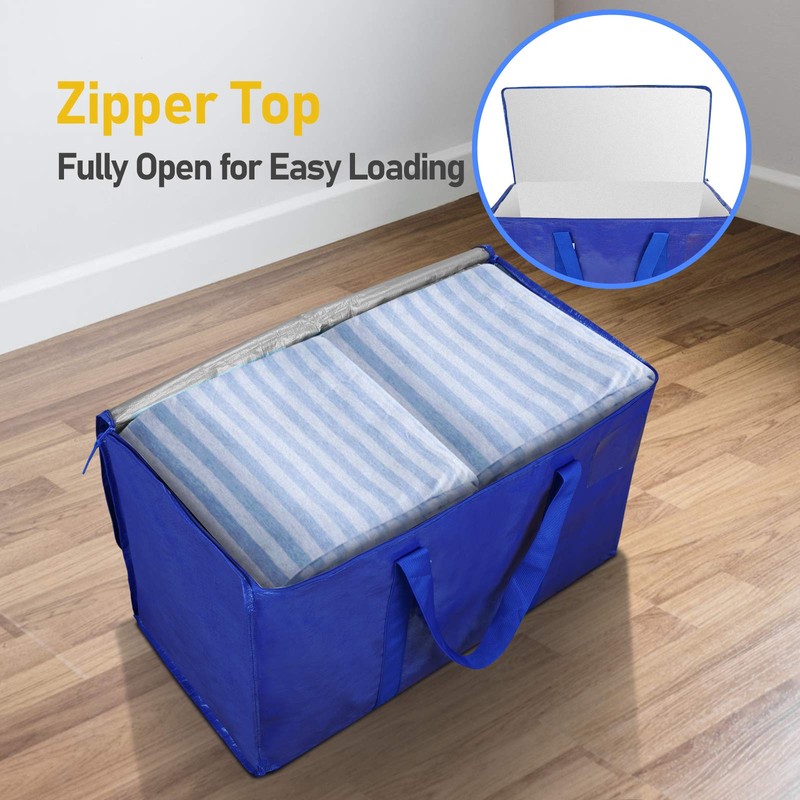 TICONN 4 Pack Extra Large Moving Bags with Zippers &