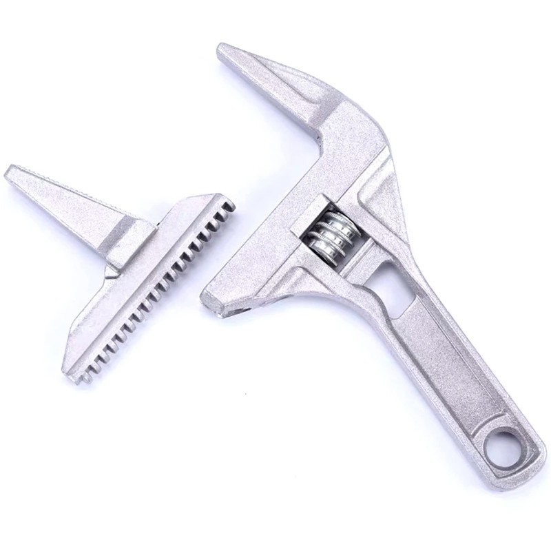 Adjustable Spanner Wrench, Wide Opening Jaws Spanner, Heavy Duty Aluminum