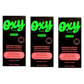 OXY Maximum Strength Advanced Care Rapid Spot Acne Treatment Cream, 1 oz (Pack of 3)