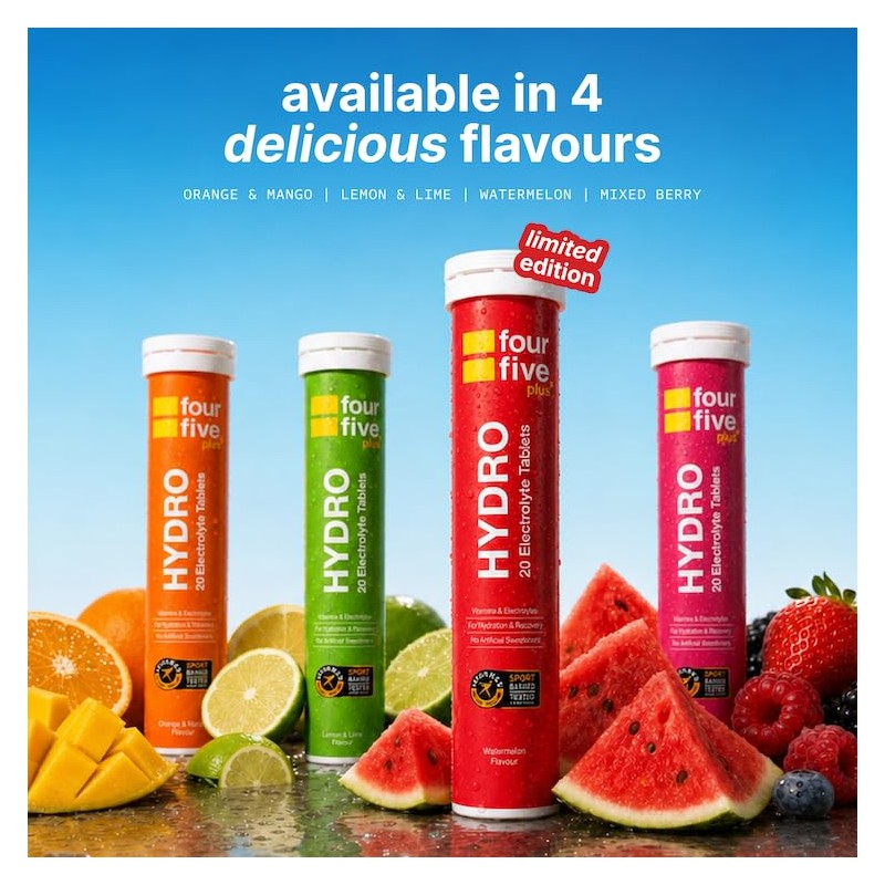 fourfive Hydration Tablets (Discovery Pack) Low Calorie Vitamin Electrolytes, Vegan,