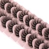 wiwoseo Eyelashes Natural Faux Mink Lashes Wispy Fluffy Curly 3D