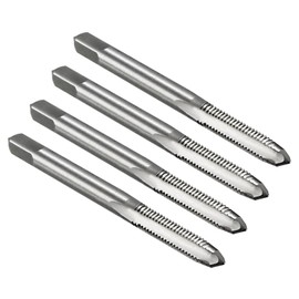 sourcing map 4pcs Metric Thread Taps M5 x 0.8 H2 High Speed Steel Straight Flutes Machine Screw Taps Threading Tapping Repair Tools