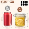ComSaf 8oz Small Airtight Glass Jars Set of 6 with