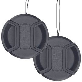 Snap On Lens Cap 39mm for Leica Summicron-M 35mm f/2 ASPH, Elmarit-M 28mm f/2.8 ASPH, Fire Rock 39mm Center-Pinched Lens for Fujinon 60mm XF f/2.4 R Macro - Pack of 2