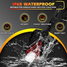 MAIKER Mirrors Doors Off with Light Compatible with Jeep Wrangler JL Gladiator JT 2024-2025, Wrangler JL Side View Mirror, Wider View Mirrors Doors Off No Shaking