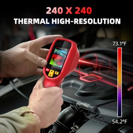 BSIDE Thermal Imaging Camera 240×240 Resolution 15 Color Palettes Infrared Thermal Imager -4°F to 1022°F 25Hz Rechargeable Handheld Thermal Camera with Laser Pointer 50°FOV
