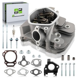 partszen Cylinder Head Kit for Power Equipment with Honda GX340 GX390 11HP 13HP Engine with Valve Cover Rockers Spring Gasket Muffler Spark Plug Insulator Bolts Nuts