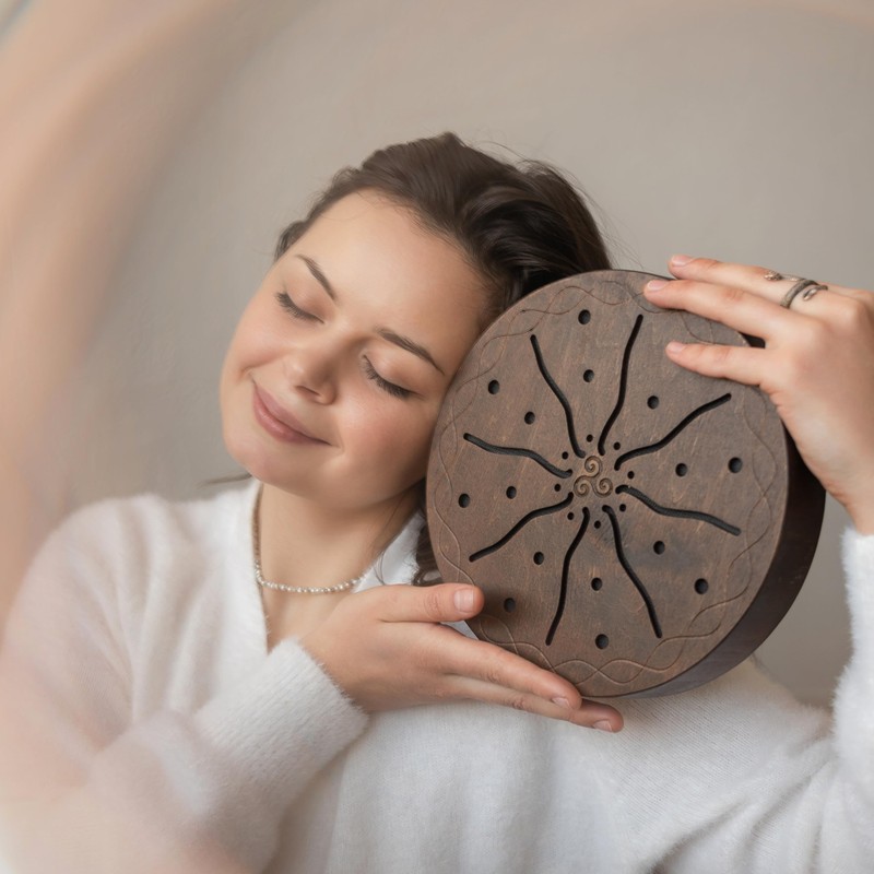 Rain Disk for relax and healing, soft sound of water,