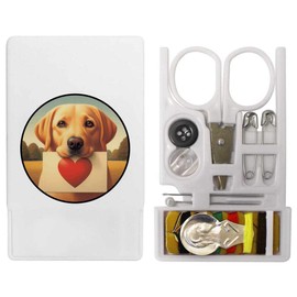 'Golden Labrador Love Note' Mini Travel Sewing Kit (SE00038077)