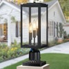 MYHXQ 16.6'' Dusk to Dawn Post Light Outdoor, Large 3-Light