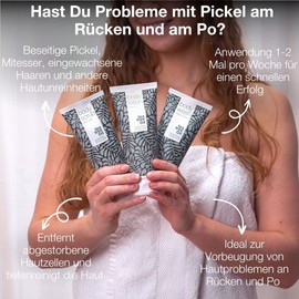 Australian Bodycare Set Against Pimples on the Back | Tea Tree Oil Body Scrub, Shower Gel & Body Lotion for Blemished Skin & Against Pimples on the Bottom | Also Against Itching All Over The Body |