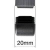 Qty: 16pcs 20mm (3/4") Square Tube Domed Ribbed Inserts End