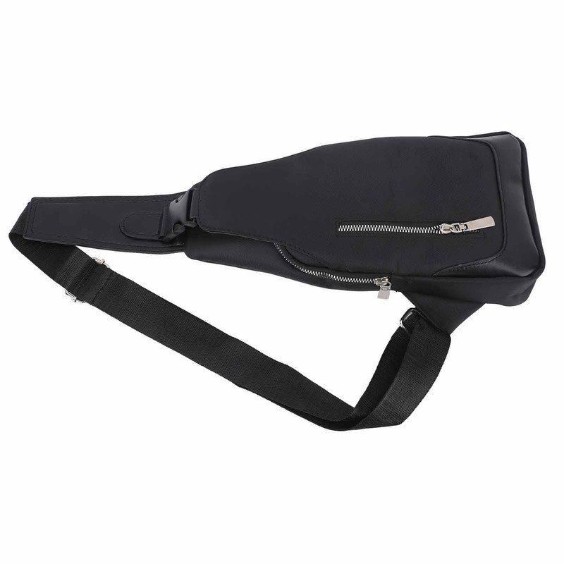 Small Chest Bag Black Color Oxford Fabric Sling Backpack with