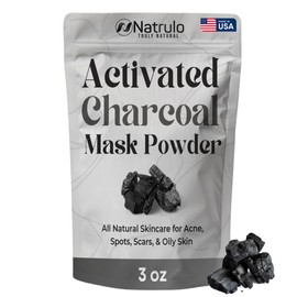 Charcoal Face Mask – Natural Black Mask with Bentonite Clay – Deep Cleansing, Blackhead Remover, Pore Reducer for Acne, Oily Skin & Scars – Hydrating, Exfoliating Detox Facial Skincare – Made in USA