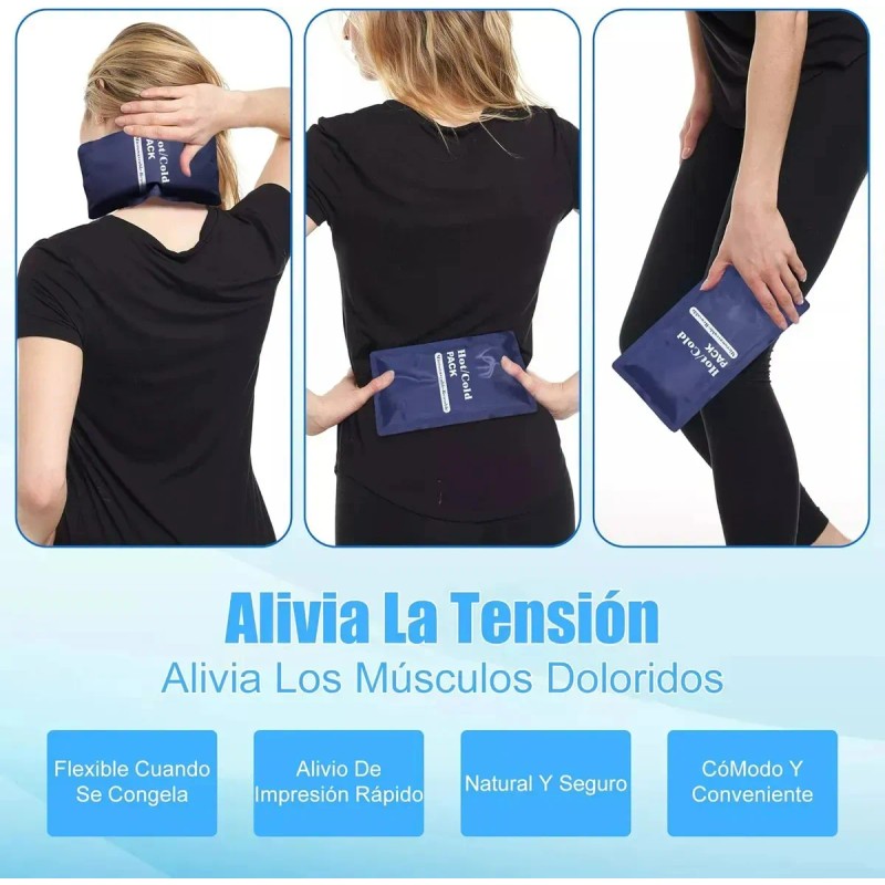 2 Compresa De Gel Frío Calor Terapia Reutilizable 23x13cm