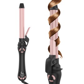 New Version Lanvier Rotating Curling Iron 1 Inch Automatic Curling Wand for Waves; Tourmaline Ceramic Self Curler with 2 Rotating Speed, 11 Adjustable Temperature & Dual Voltage for Worldwide Use