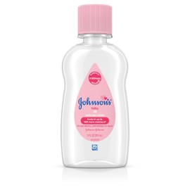 Johnson's Baby Oil, Pure Mineral Oil to Prevent Moisture Loss for Newborn, Kids, and Adults, Gentle and Soothing Baby Massage Oil, Dry Skin Relief, Hypoallergenic, Original Scent, 3 fl. oz