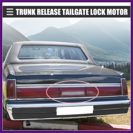 FUELHOOD Trunk Pull Down Motor, Rear Trunk Release Tailgate Lock Motor, for Lincoln Town Car 1985-2002, Metal Plastic, Black Premium Fit Design