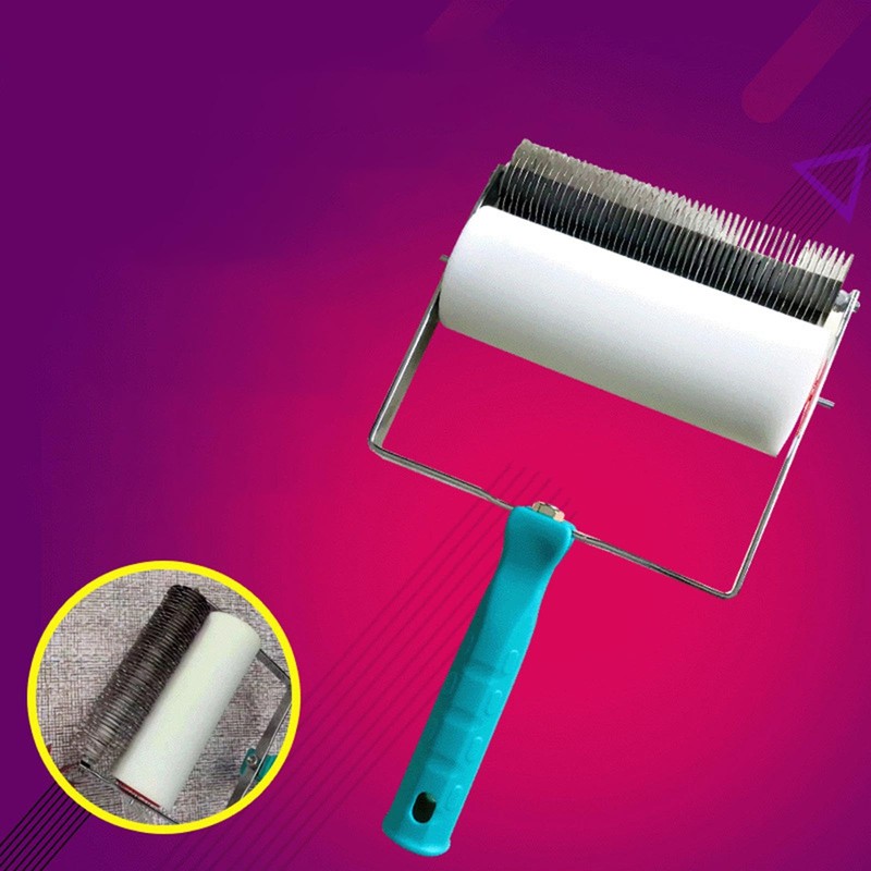 F Fityle Iron Sheet Roller Cloth Pattern Paint Roller, Art