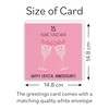 Hunts England - 15th Wedding Anniversary Card - Crystal Anniversary