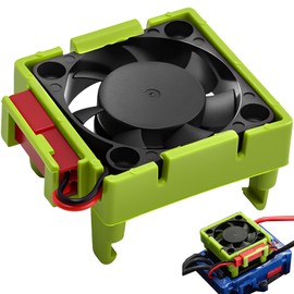 RC Car VXL-3 ESC Motor Cooling Fan Heatsink 28000RPM Brushless ESC Cooling Fan for RC Car Truck Boat 1/8 1/10 540 550 Motor Compatible with Traxxas Bandit Rustler Stampede Slash 2WD / 4X4 VXL（Green）