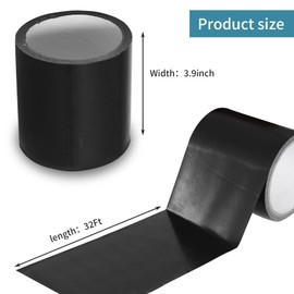 KQSNBG Pond Liner Seam Tape, Self Butyl Adhesive Tape for Pond Liner Repair Patch, for Garden Outdoor Fish Pond (Black-2)