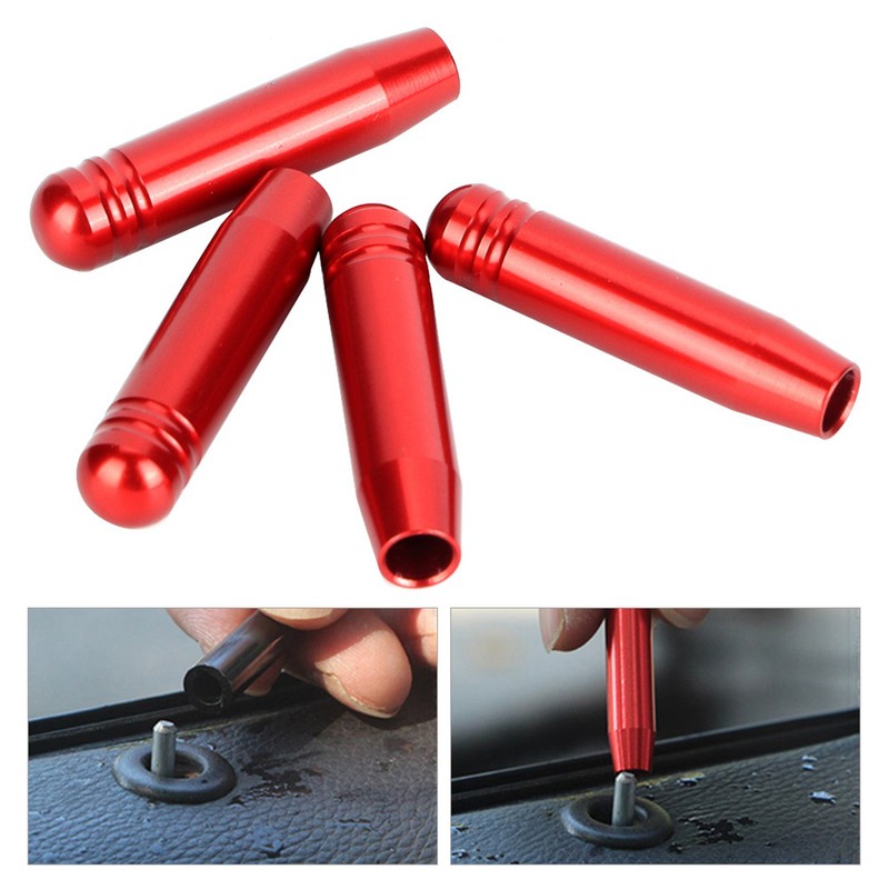 4Pcs Aluminium Door Lock Pin Buttons Knob Cover Trim Fit