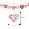 Happy Valentines Day Banner Red Glittery Paper Decorations Felt Garland