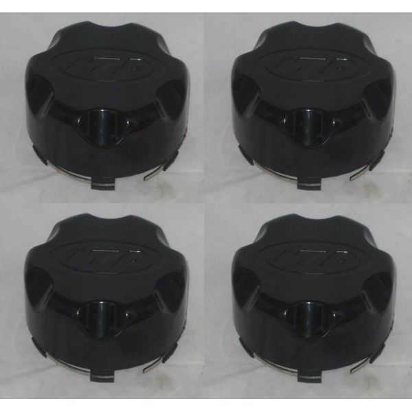 ITP 4 CAP DEAL ITP GLOSS BLACK PLASTIC SNAP IN