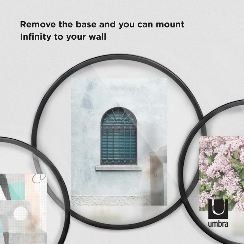 Umbra, Black Infinity Picture Frame, Unique Circular Display for Desk