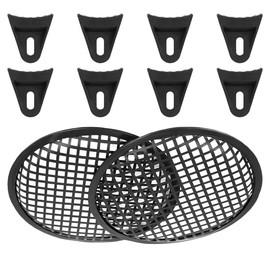 MACHSWON 2 Pieces Car Audio Speaker Subwoofer Cover Metal Mesh Grill Horn Guard 8 Inch Black