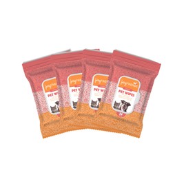FurryFriends Pet Wipes | Citrus Scented | Hypo-allergenic | Alcohol Free| Deodorizing | Removes Loose Hair & Dirt | Incredibly Clean | 4 Pack