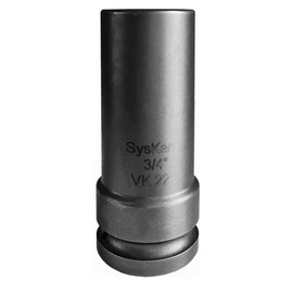 Syskan Kraft 22 x 22 mm Square Nut, 3/4 Inch, Long Square Impact Wrench Socket, Socket Wrench for Square Screws of Manhole Covers, Road Construction, Gully