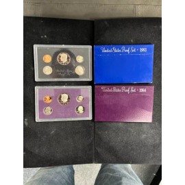 Pair 1983 & 1984 U.S. Proof Sets in OGP -- 10 PROOF COINS!