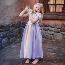 [monoii] Princess Dress Children Rapunzel Dress Kids Princess Dress Girls Princess Dress-up Costume Children Halloween Cosplay Costume e0170