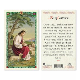 Act of Contrition Laminated Prayer Cards Pack of 25 English New Religious Gift