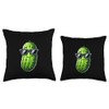 Cool Cucumber With Sunglasses Summer Throw Pillow