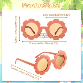 letcdfer Children's sunglasses, cute sunflower glasses, round sunglasses, cute flower glasses, children's fashion sunglasses for boys and girls, party gift, outdoor beach sunglasses, Style 1
