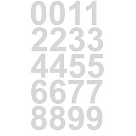 1" Inch Premium Reflective Mailbox Number Vinyl Decal Sticker Sheet (White) | Waterproof and Fade-Resistant | Easy to Install Adhesive Vinyl | Home, Apartment, Condo or Business by CustomDecal US