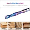 SpeTool 5-Piece Carbide Spiral Downcut CNC Router Bits Set, 1/8