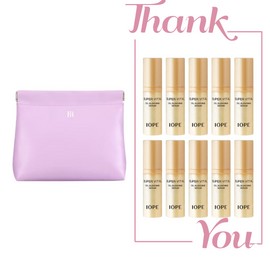 IOPE Signature Signature Pouch + IOPE Super Vital Oil Serum 50ml (10 pieces of 5ml) Set / 시그니처 시그니처 파우치+아이오페 슈퍼바이탈 오일 세럼 50ml (5ml 10개) 세트