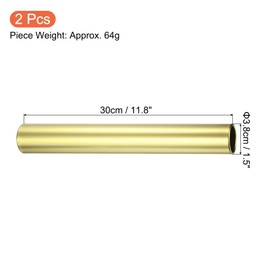 PATIKIL 2pcs Relay Truck Baton Aluminum Alloy Tube Field Running Stick Outdoor Athletics Sports Game Tool Gold