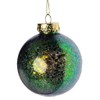 Iridescent Green Blue Gold Rainbow Glitter Christmas Tree Baubles -