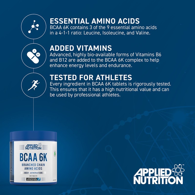 Applied Nutrition BCAA 6K (4:1:1) – 6000mg Branched Chain Amino