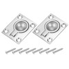 PATIKIL 1-7/8" x 1-1/2" Flush Pull Ring Handle, 2pcs 316