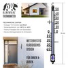 CSL - 2 x Analogue Metal Thermometer - Outdoor Thermometer